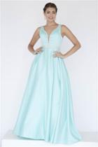 Jolene Collection - 18050l Beaded Illusion Halter Tulle Ballgown