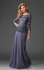 Clarisse - M6432 Quarter Length Sleeve Lace Gown