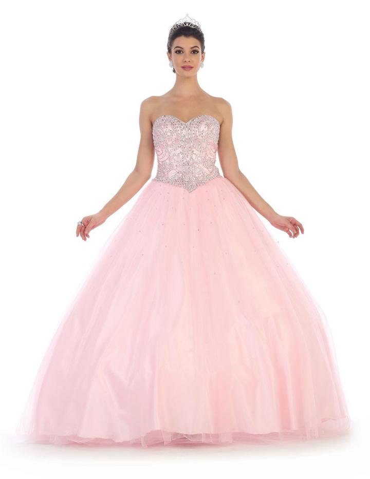 May Queen - Lk83 Bejeweled Sweetheart Ballgown
