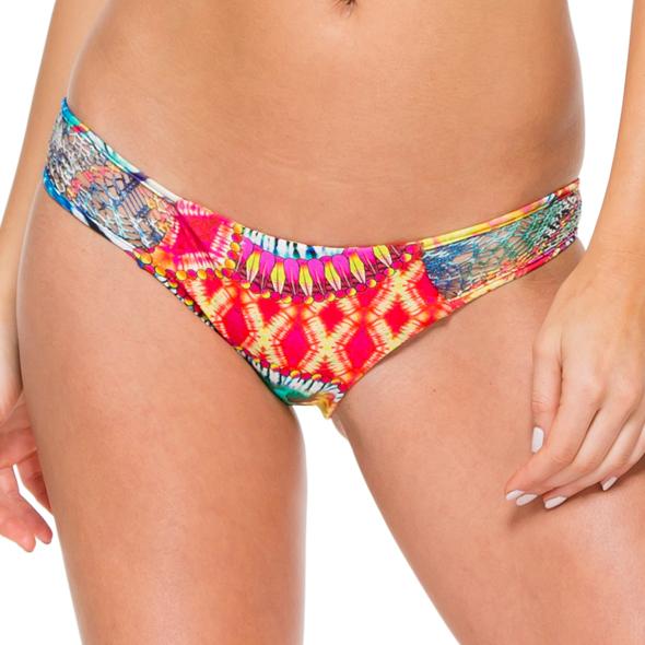 Luli Fama - Encantadora Moderate Crochet Cheeky Reversible Bottom In Multi-color (l514548)