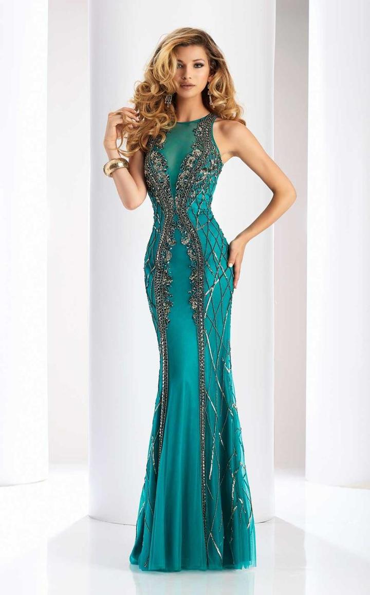 Clarisse - 4831 Illusion Jewel Beaded Gown