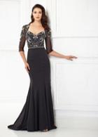 Montage By Mon Cheri - 118984 Queen Anne Beaded Mermaid Gown