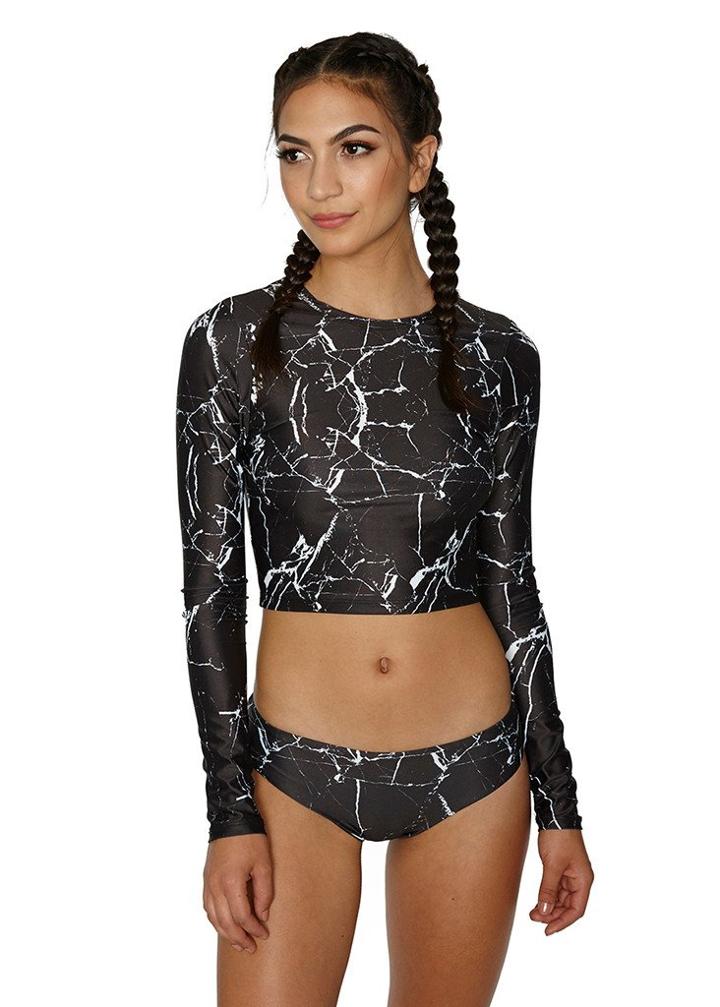 Black Box Swim - Francis Cropped Swim Shirt Style 2