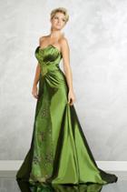 Mnm Couture - 6538 Strapless Embellished Taffeta Gown