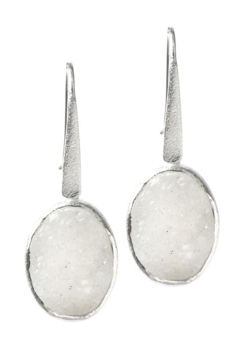 Nina Nguyen Jewelry - Bella Druzy Silver Earrings