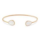 Tresor Collection - White Moonstone P/s Bangle In 18k Yellow Gold