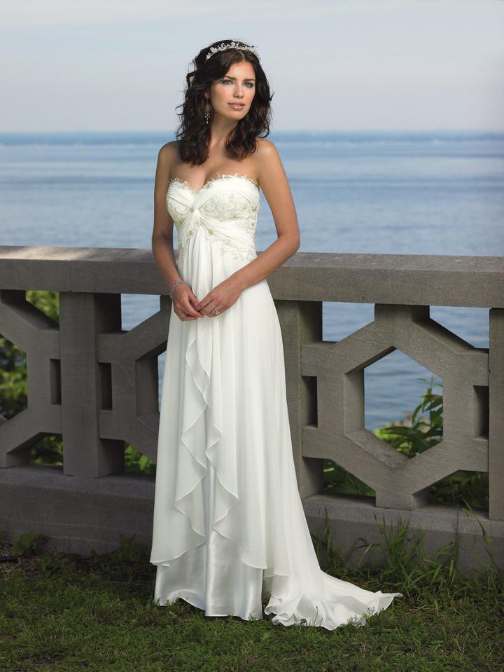 Enchanting By Mon Cheri - 18107 Beaded Lace Sweetheart Chiffon A-line Dress