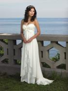 Enchanting By Mon Cheri - 18107 Beaded Lace Sweetheart Chiffon A-line Dress