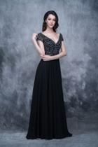 Nina Canacci - 3128 Short Sleeve Illusion Portrait Gown