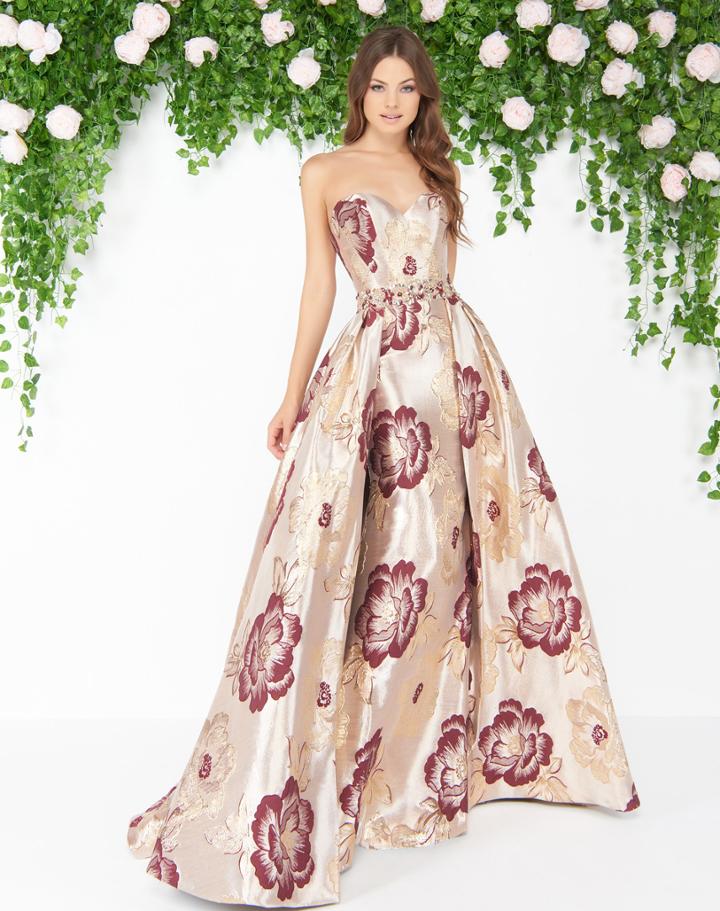 Mac Duggal - 79169d Strapless Sheath Gown With Overskirt