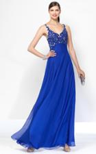 Alyce Paris B'dazzle - 35768 Appliqued Silky Chiffon Gown
