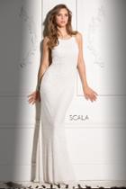 Scala - 48703 High Neck Sequins Prom Dress