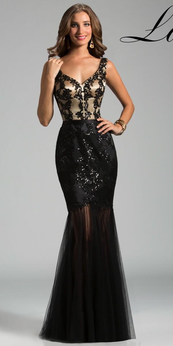 Lara Dresses - 32311 In Black/nude