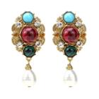 Ben-amun - Byzantine Pearl Ruby Pearl Drop Earrings