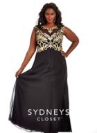 Sydney's Closet - Sc7169 Plus Size Dress In Black