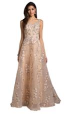 Lara Dresses - 29922 Beaded Illusion Scoop Evening Dress