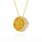 Logan Hollowell - New! 18k Waning Crescent Moon Phase Coin Necklace