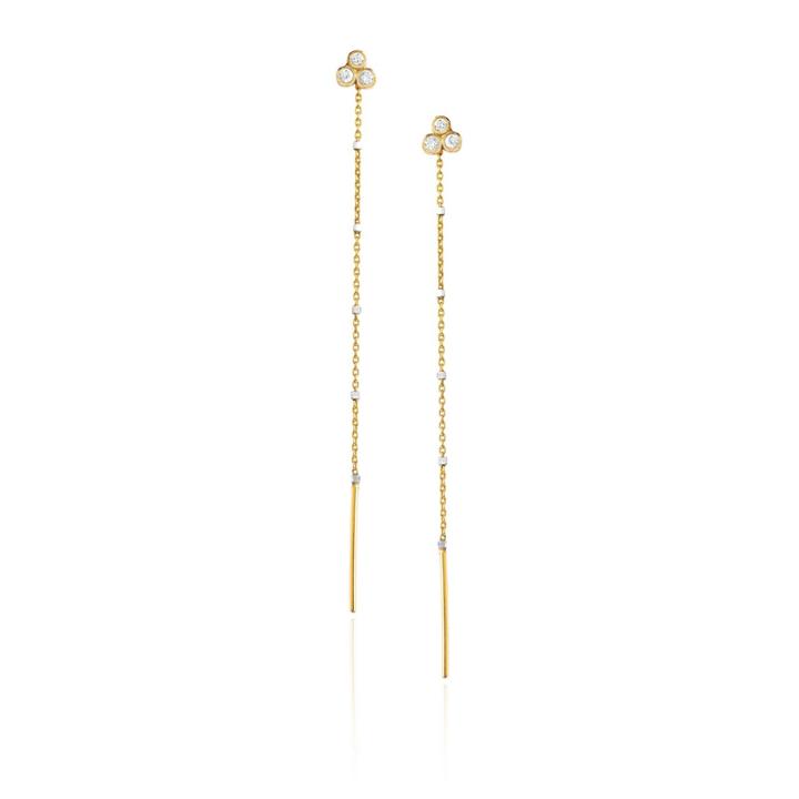 Logan Hollowell - Triple Diamond Shooting Star Half Thread Through Earring