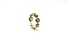 Tresor Collection - Green Tourmaline Gemstone Ring Band In 18k Yellow Gold