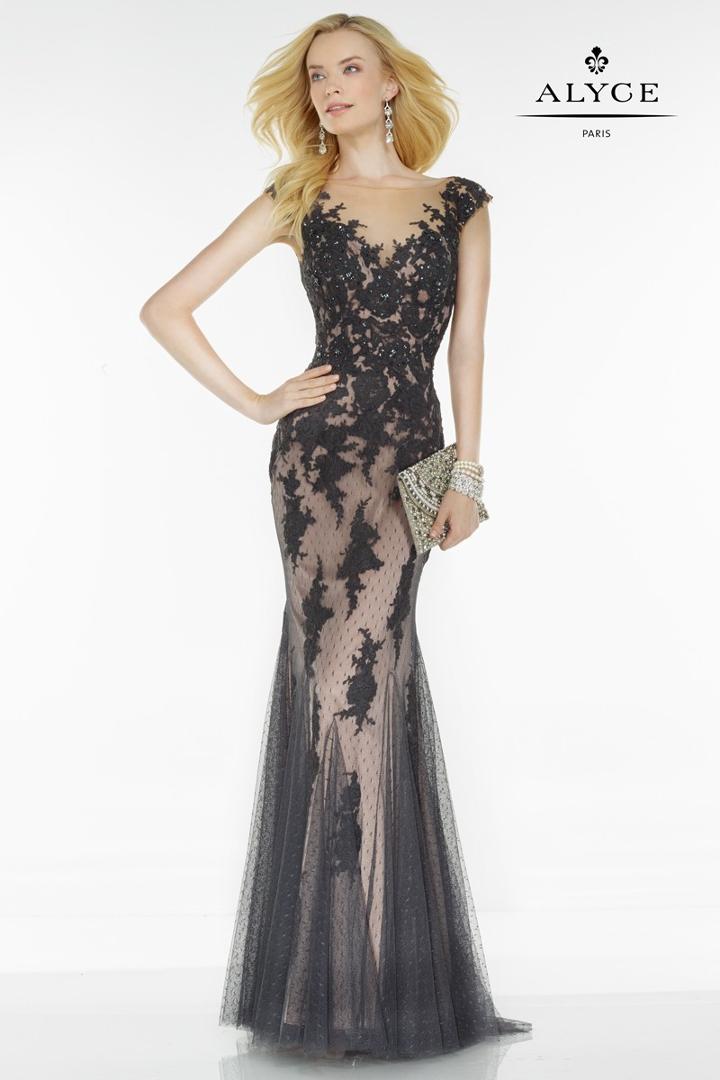 Alyce Paris Black Label - 5766 Dress In Graphite Blush