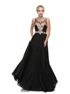 Dancing Queen - Ornate Lace Illusion A-line Dress 9764