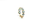 Tresor Collection - London Blue Topaz Gemstone Ring Band In 18k Yellow Gold