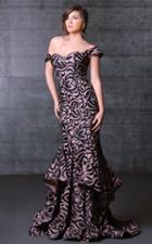 Mnm Couture - N0020a Printed Sweetheart Sheath Dress