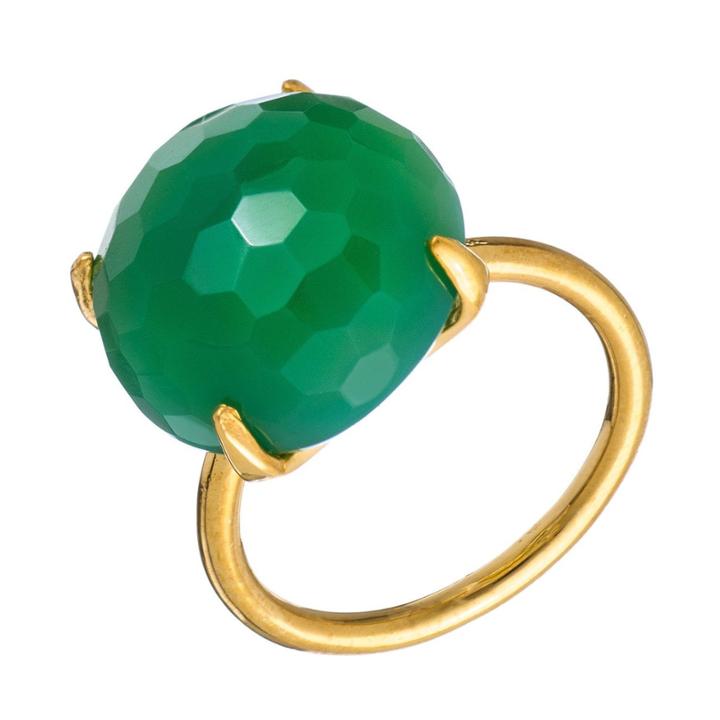 Heather Hawkins - Radiate Gemstone Ring In Chrysoprase Chalcedony