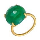 Heather Hawkins - Radiate Gemstone Ring In Chrysoprase Chalcedony