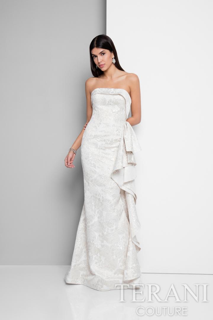 Terani Evening - Embroidered Lace Ruffled Mermaid Gown 1711e3195