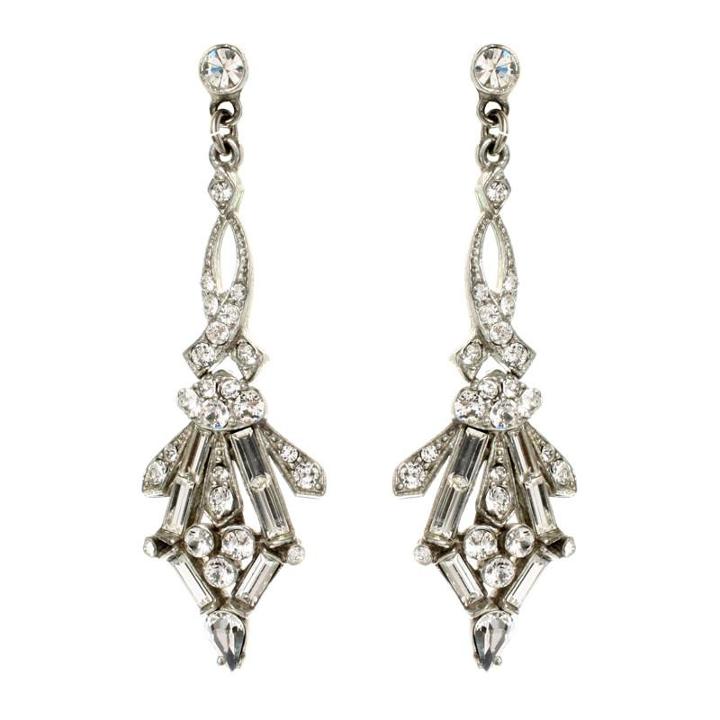 Ben-amun - Crystal Deco Drop Post Earrings