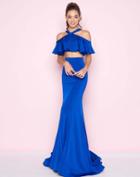 Mac Duggal - 66508l Two Piece Halter Sheath Dress