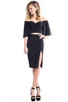 Rachel Allan Lbd - L1085 Two-piece Flared Sleeve Sheath Dress