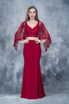 Nina Canacci - 1340 Two Piece V-neck Lace Dress