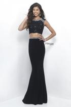 Intrigue - Lace Crop Top Two-piece Sheath Evening Dress 301