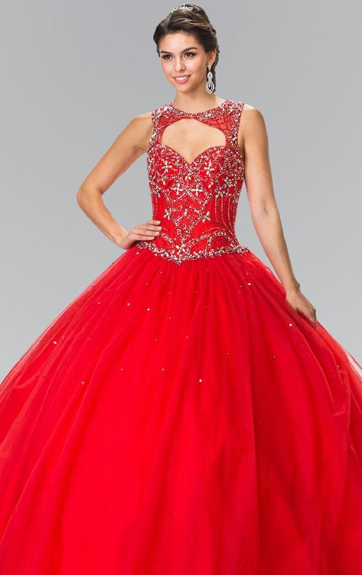 Elizabeth K - Sleeveless Embellished Ballgown Gl2351