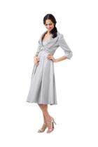 Adrianna Papell - 81857160 Satin A-line Dress With Jacket