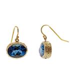 Lori Kaplan Jewelry - 10k Gold Royal Blue Topaz Earrings