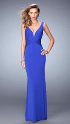 La Femme - 22060 Long V-neckline Prom Dress