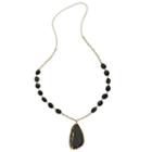Heather Hawkins - Long Cabochon Necklace In Black Onyx
