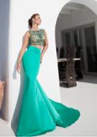 Tarik Ediz - Two-piece Bateau Neck Gown 92643