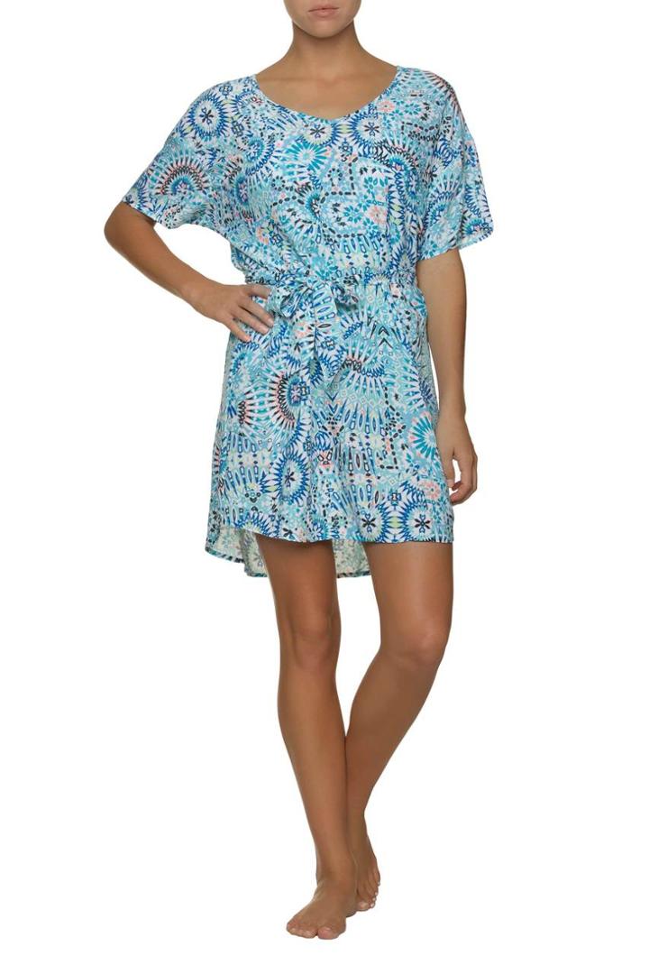 Helen Jon - Belted V-neck Dress-hanalei