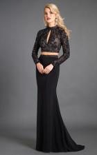 Rachel Allan Couture - 8278 Two Piece High Neck Jersey Gown