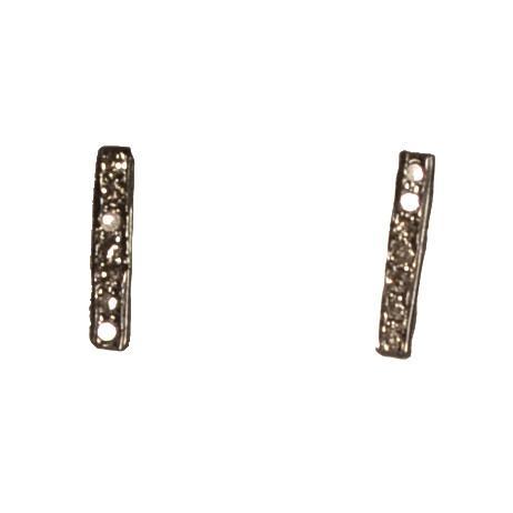 Mabel Chong - Pave Diamond Bar Stud Earrings-wholesale