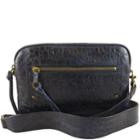 Joelle Hawkens By Treesje - Lidia Large Camera Bag Croco Embossed Cow / Navy