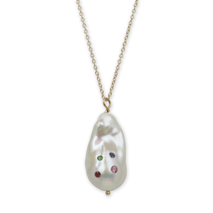 Elizabeth Buenaventura - Harlequin Pearl Long Necklace