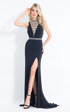 Rachel Allan - 6016 Beaded High Neck Jersey Gown