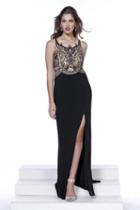 Nox Anabel - 8216 Sleeveless Beaded Long Gown With Slit