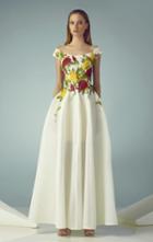 Beside Couture - Bc1247 Floral Applique Mesh A-line Dress