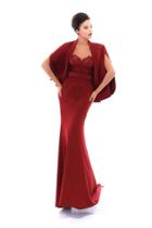 Tarik Ediz - 93422 Sleeveless Illusion Jewel Appliqued Mermaid Gown